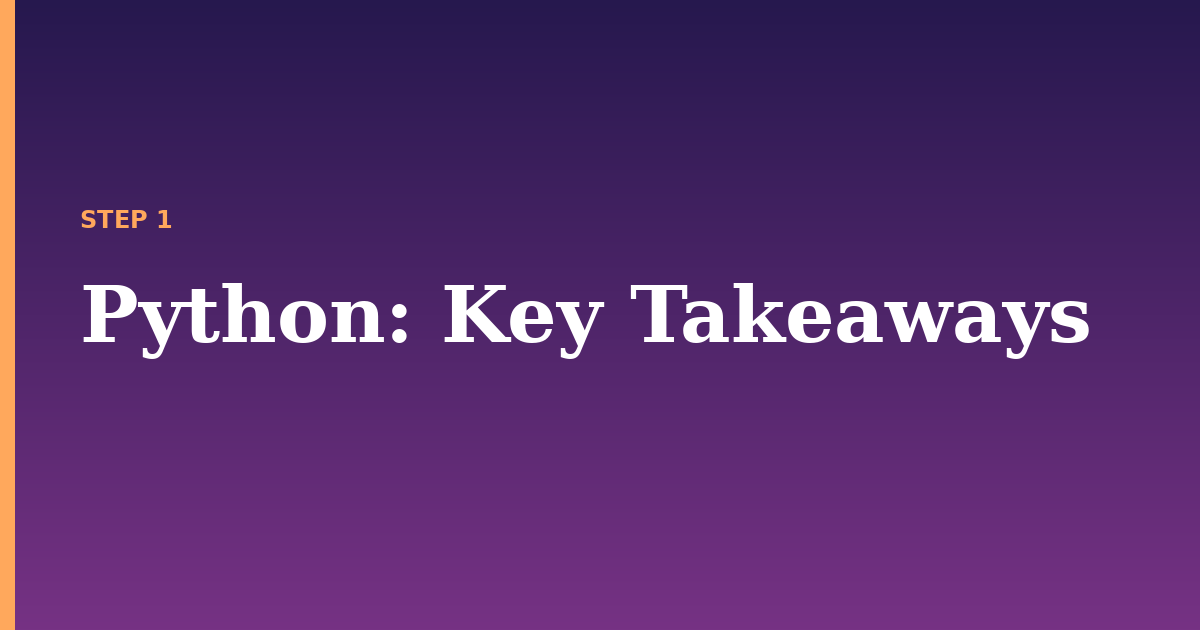 python illustration for: Key Takeaways