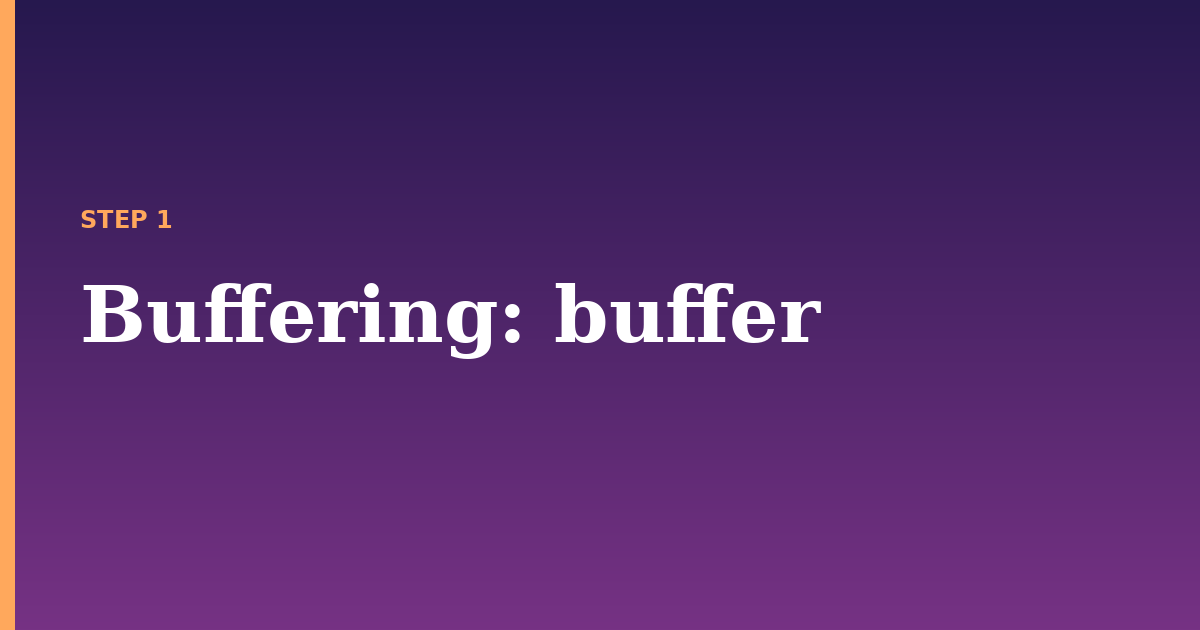 buffering illustration for: buffer