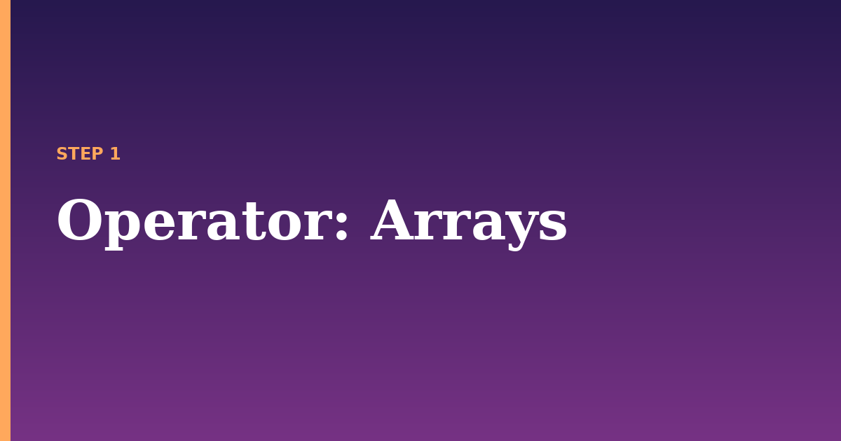 operator illustration for: Arrays