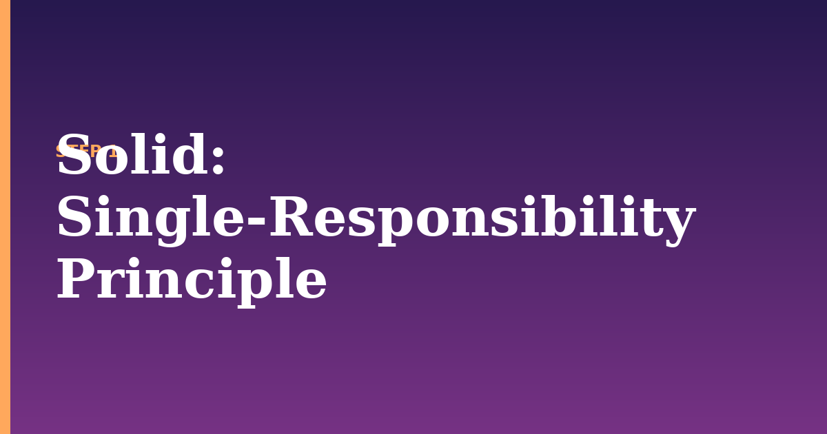 solid illustration for: Single-Responsibility Principle