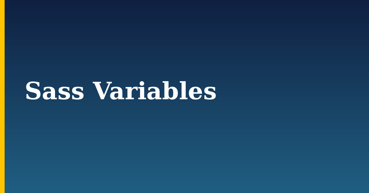 Sass Variables — step-by-step DevOps tutorial on Progressive Robot