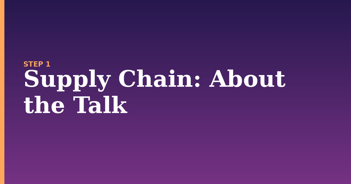 supply chain illustration for: About the Talk