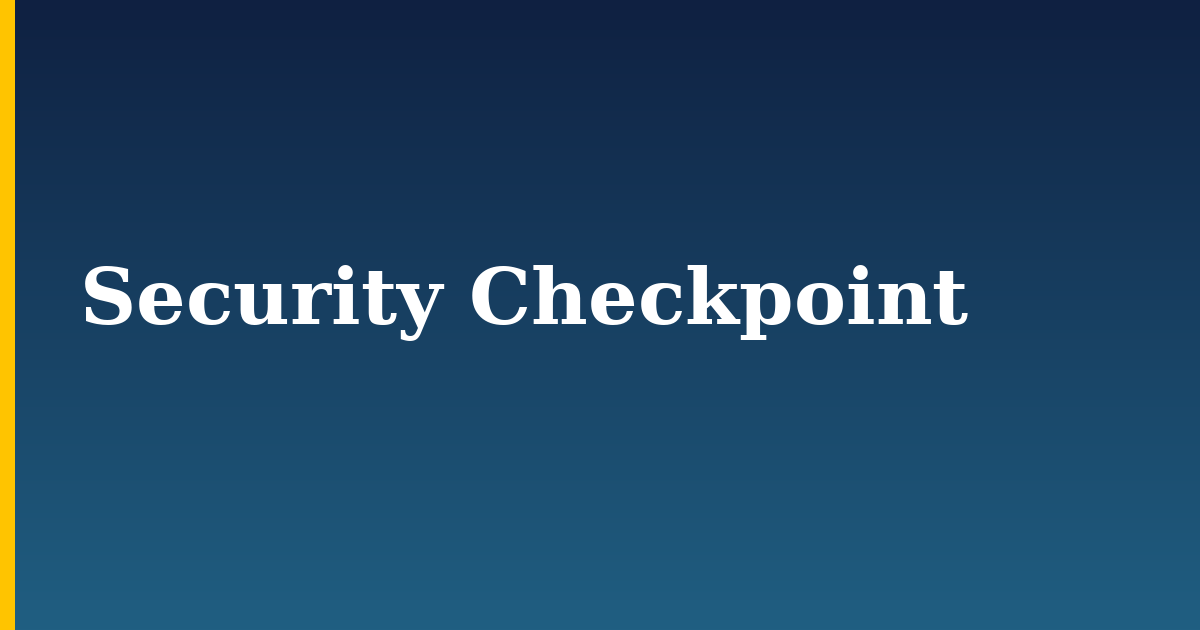 Security Checkpoint — step-by-step Linux tutorial on Progressive Robot