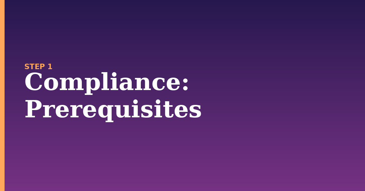 compliance illustration for: Prerequisites
