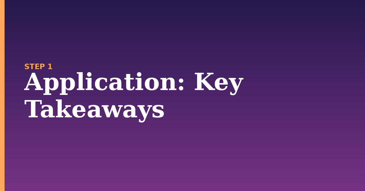 application illustration for: Key Takeaways