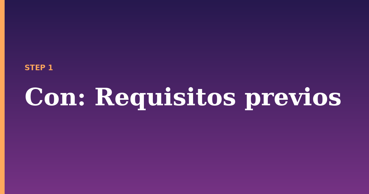 con illustration for: Requisitos previos