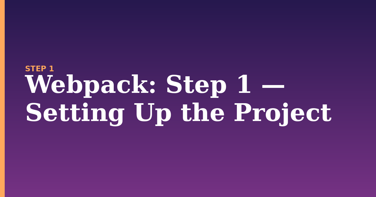 webpack illustration for: Step 1 — Setting Up the Project