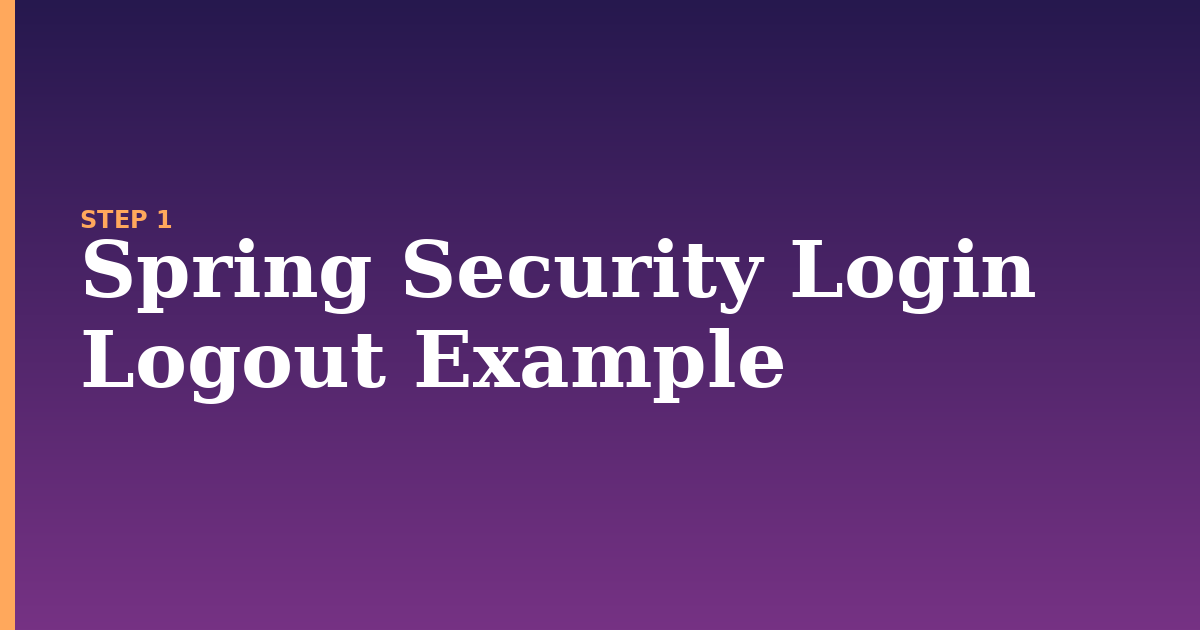 spring illustration for: Spring Security Login Logout Example