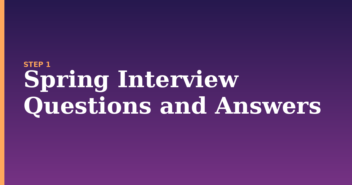spring illustration for: Spring Interview Questions and Answers