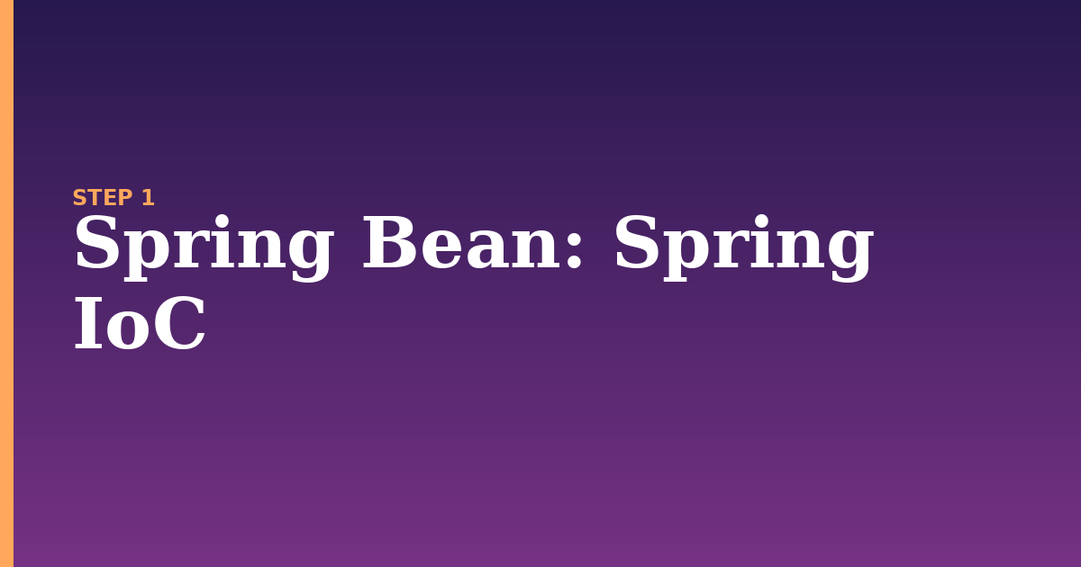 spring bean illustration for: Spring IoC
