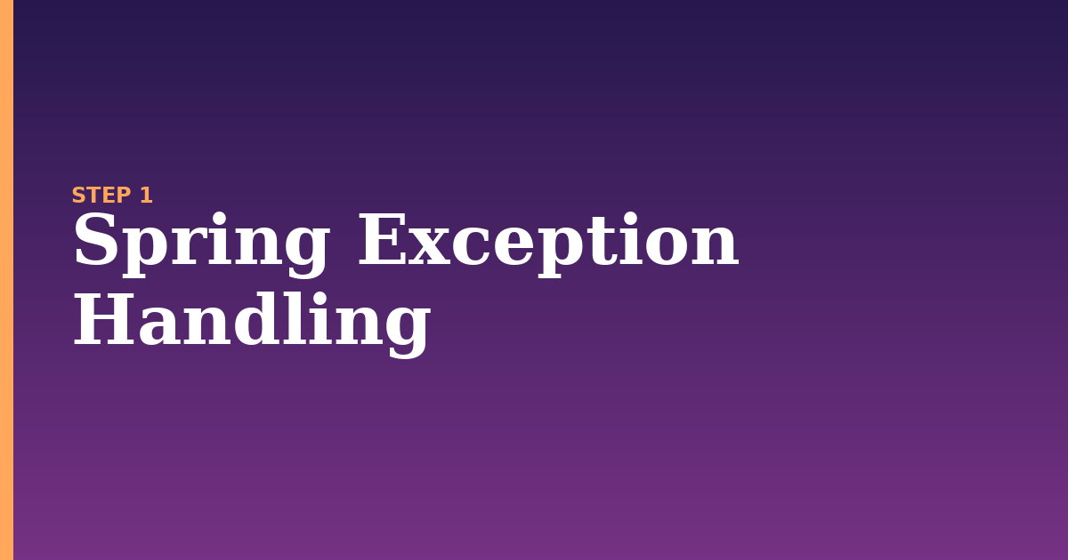 exception handling illustration for: Spring Exception Handling