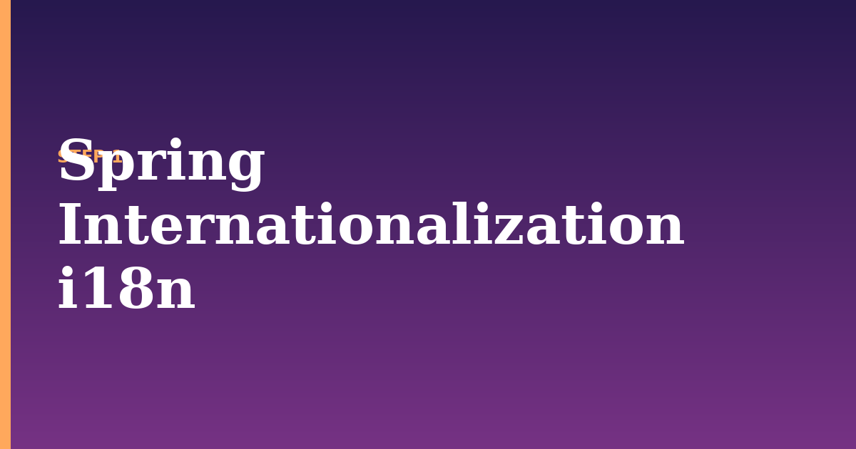 spring illustration for: Spring Internationalization i18n