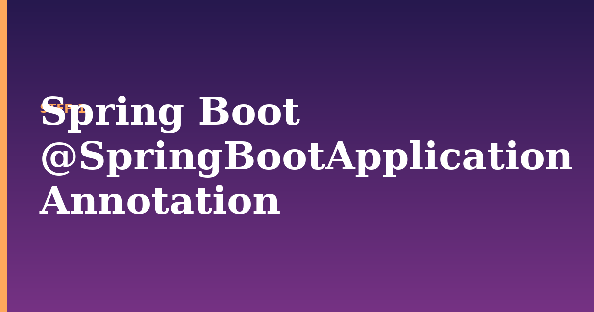 spring boot illustration for: Spring Boot @SpringBootApplication Annotation