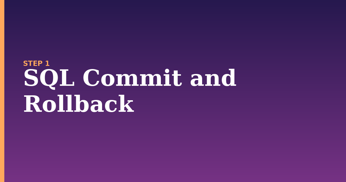 commit illustration for: SQL Commit and Rollback