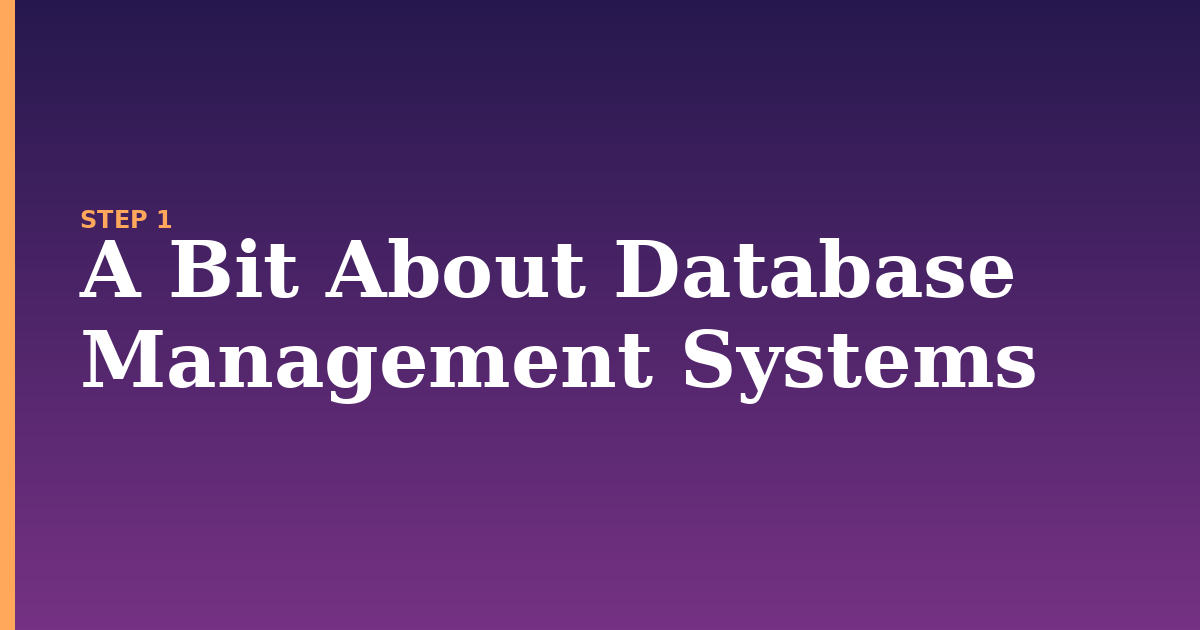 database illustration for: A Bit About Database Management Systems