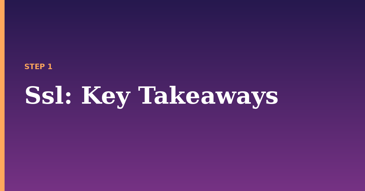 ssl illustration for: Key Takeaways