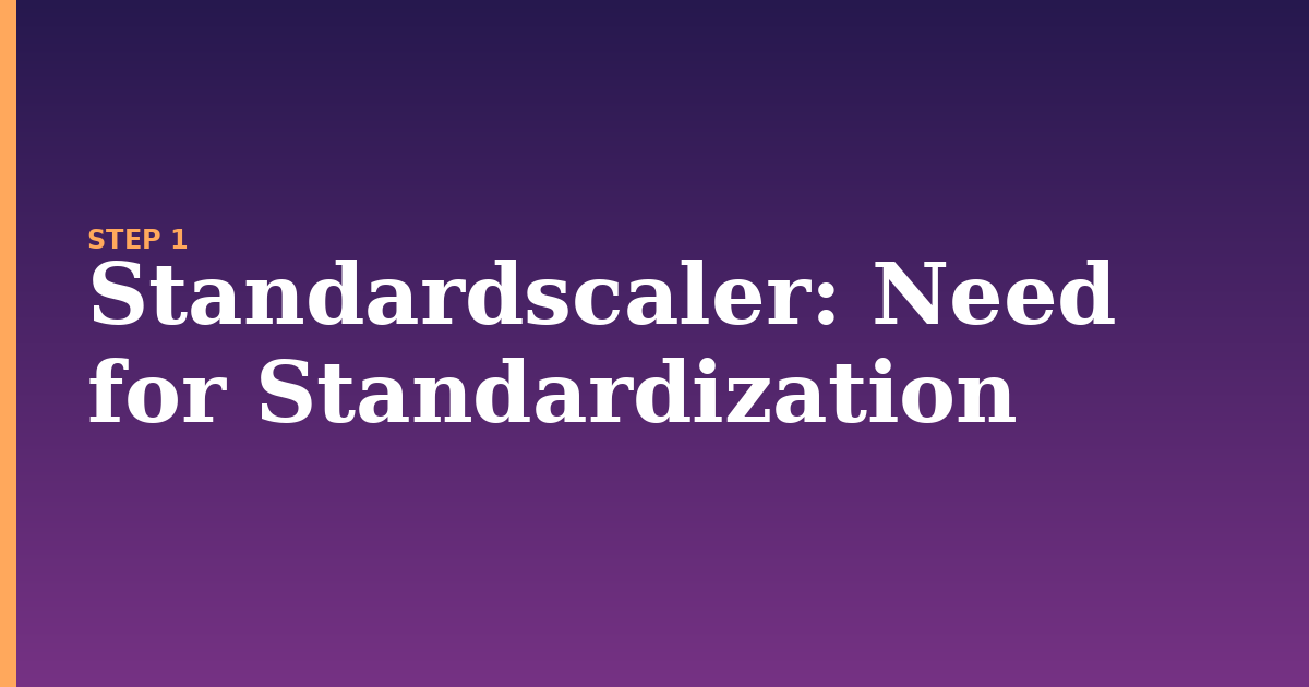 standardscaler illustration for: Need for Standardization