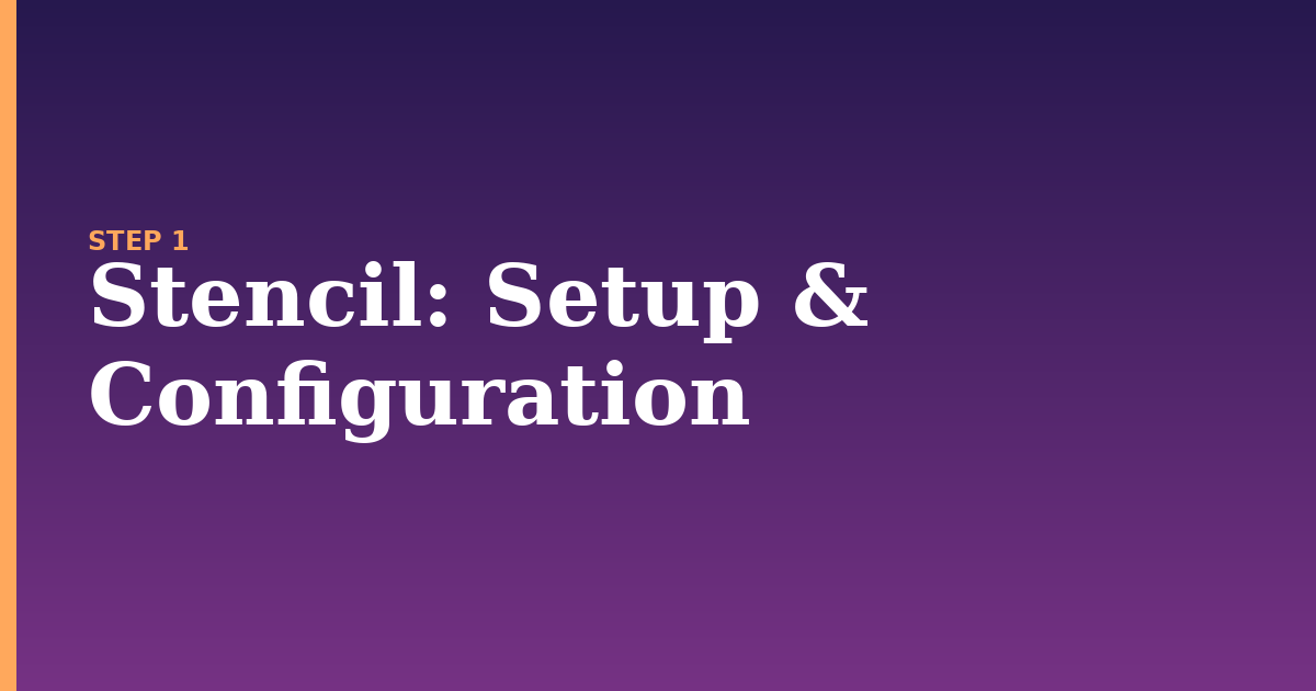 stencil illustration for: Setup & Configuration
