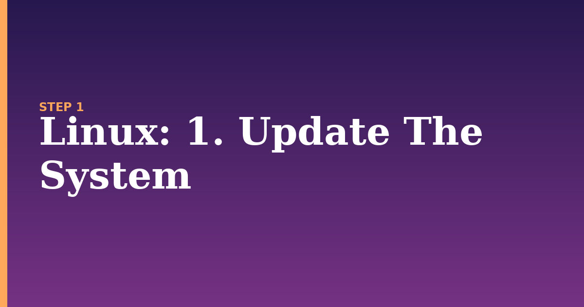 linux illustration for: 1. Update The System