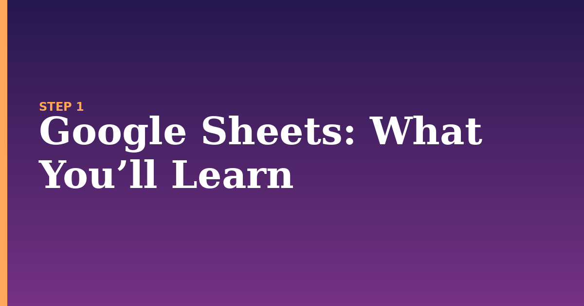 google sheets illustration for: What You’ll Learn