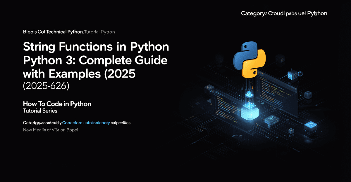 String Functions in Python 3: Complete Guide with Examples (2025–2026 ...