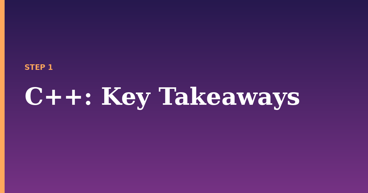 c++ illustration for: Key Takeaways