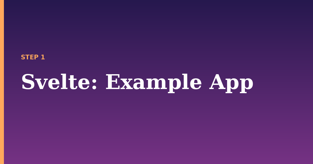 svelte illustration for: Example App
