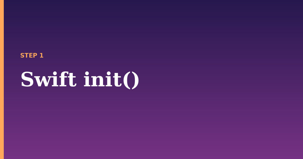 init illustration for: Swift init()