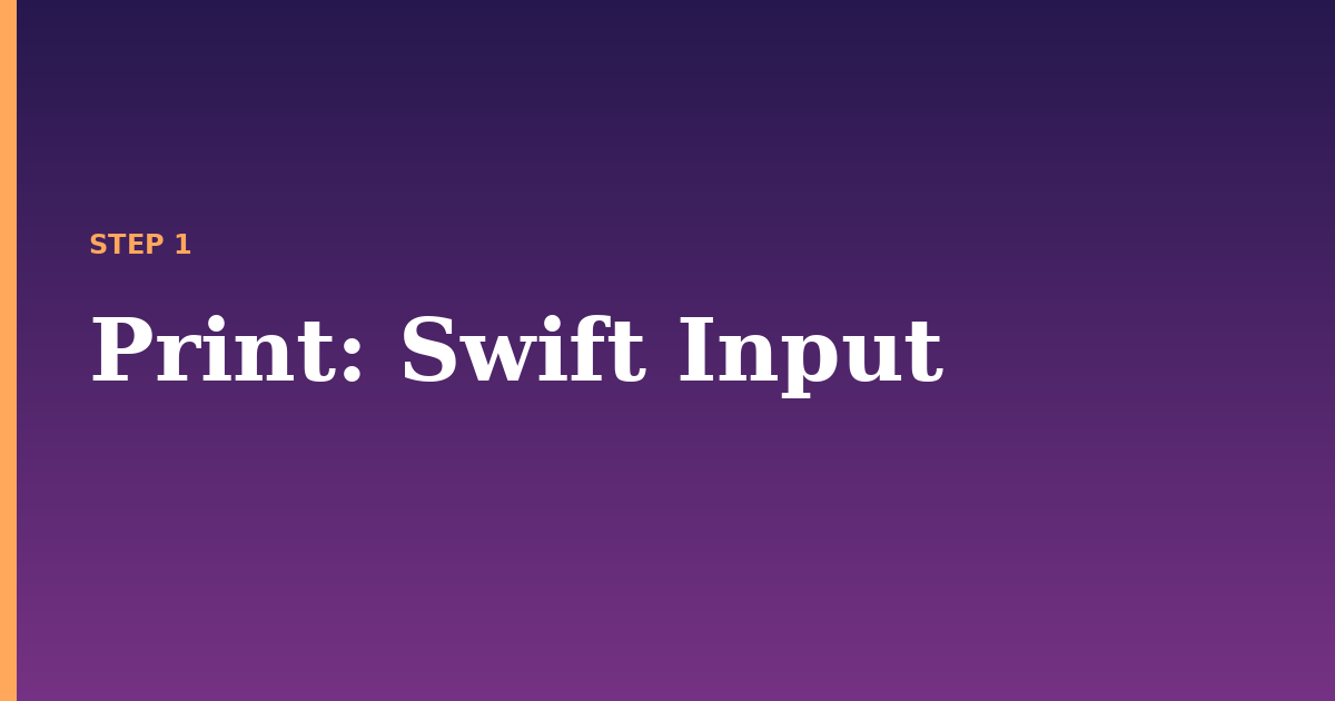 print illustration for: Swift Input