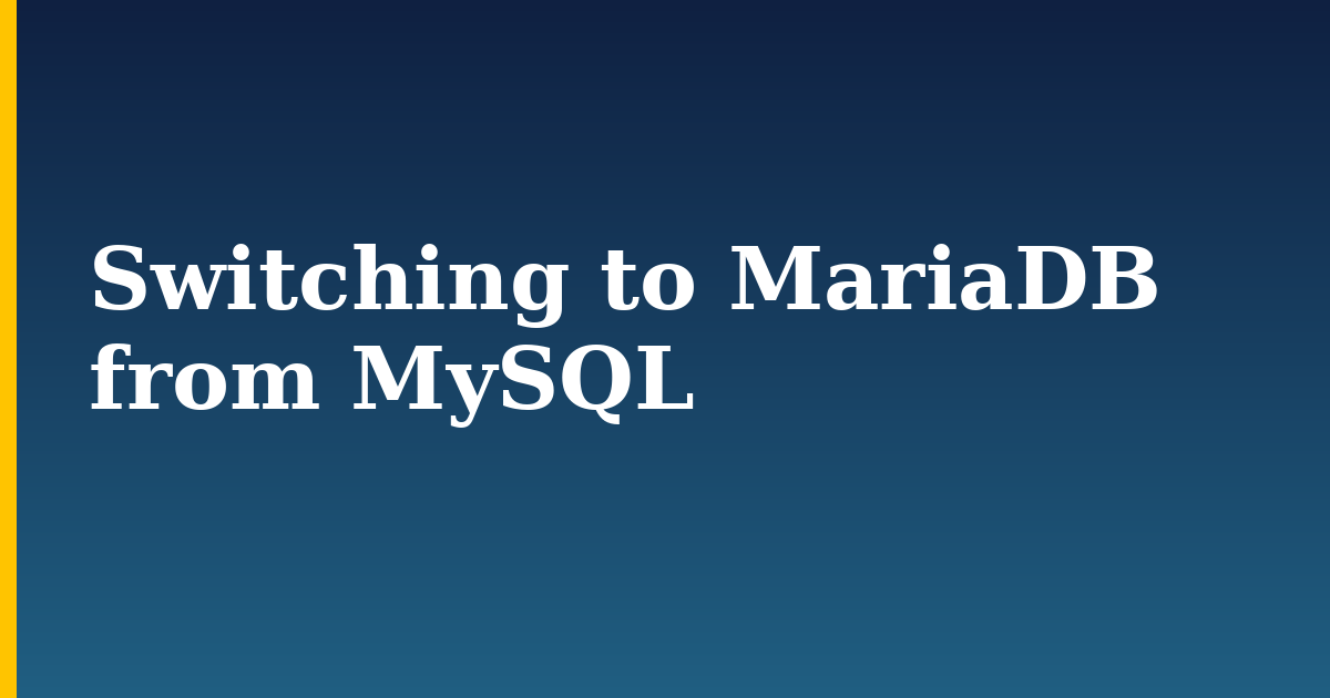 Switching to MariaDB from MySQL — step-by-step Databases tutorial on Progressive Robot