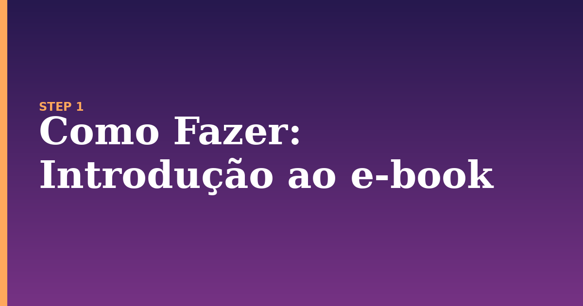 como fazer illustration for: Introdução ao e-book