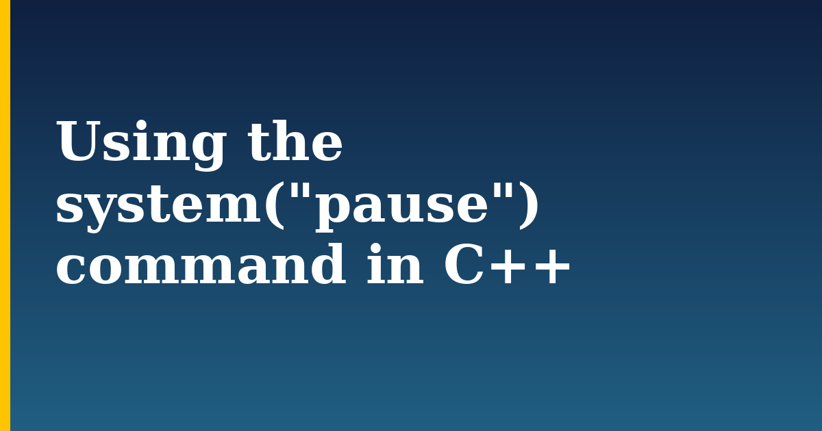 Using the system("pause") command in C++ — step-by-step Programming tutorial on Progressive Robot