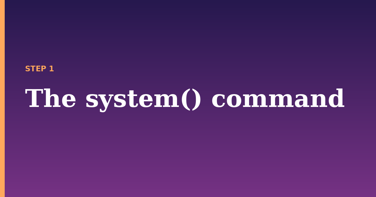 system illustration for: The system() command