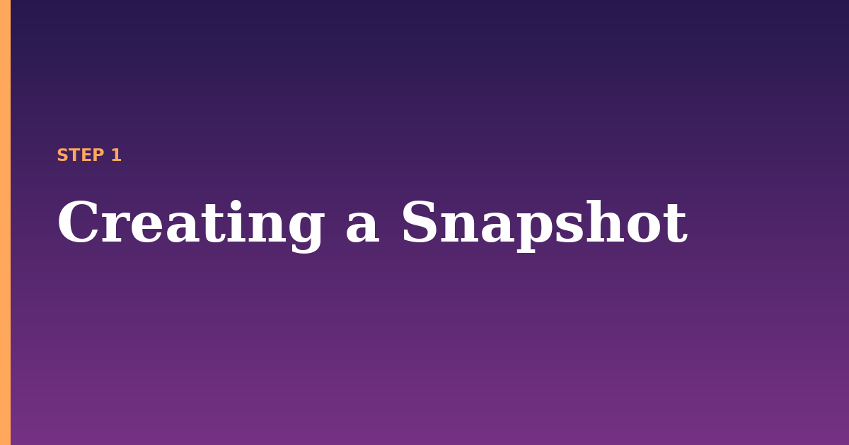 snapshot illustration for: Creating a Snapshot