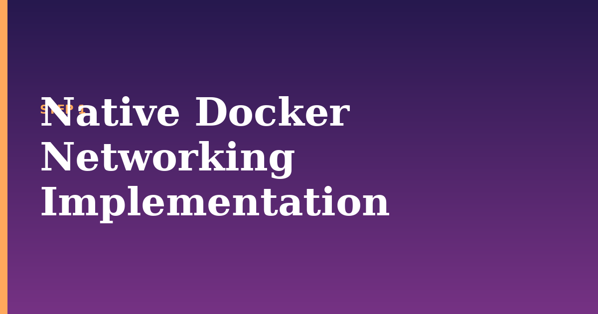 docker illustration for: Native Docker Networking Implementation