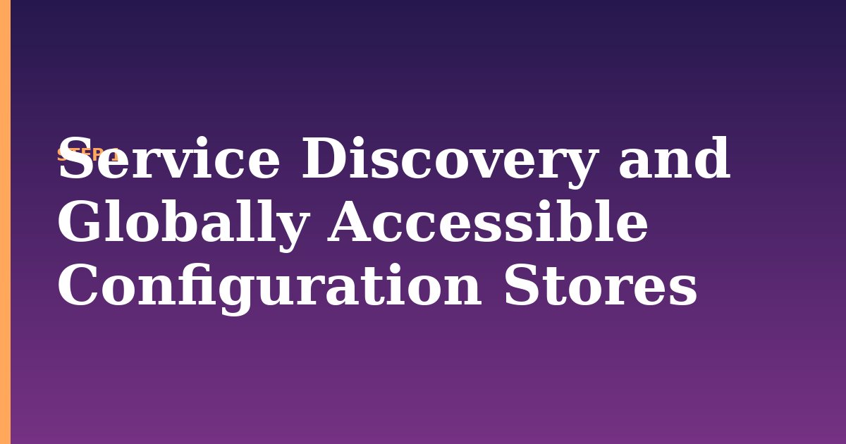 service discovery illustration for: Service Discovery and Globally Accessible Configuration Stores