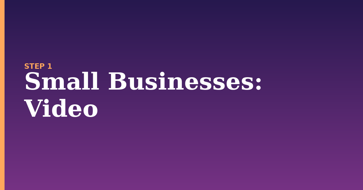 small businesses illustration for: Video