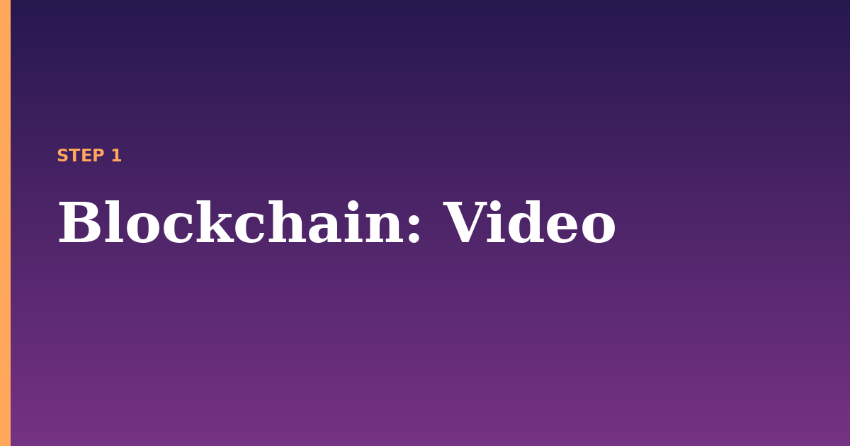 blockchain illustration for: Video