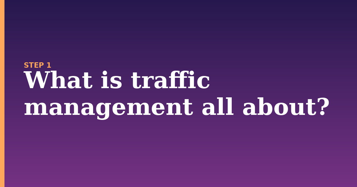 traffic management illustration for: What is traffic management all about?