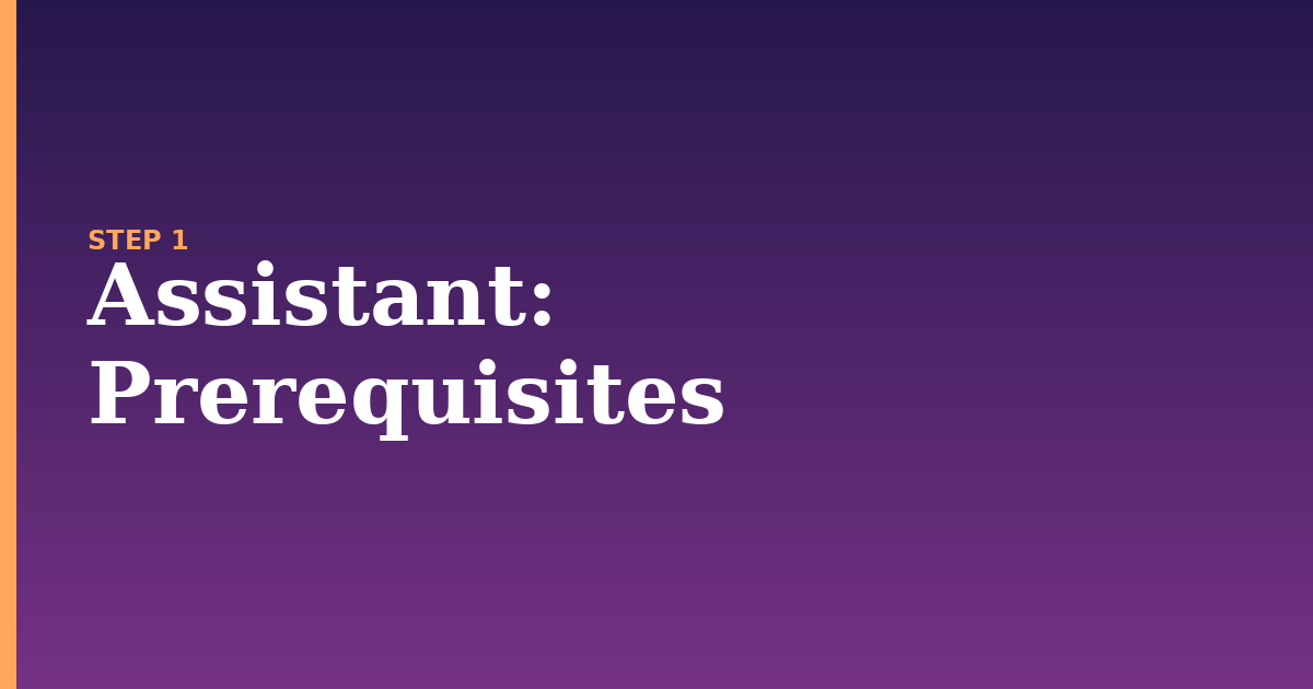 assistant illustration for: Prerequisites