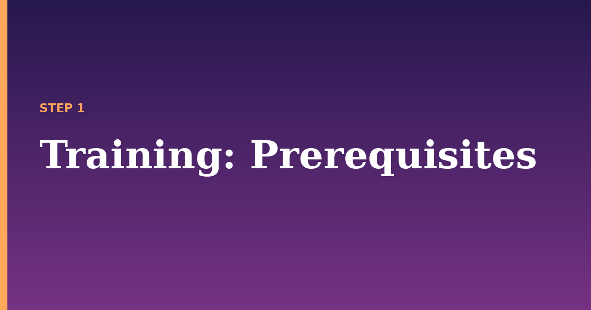 training illustration for: Prerequisites