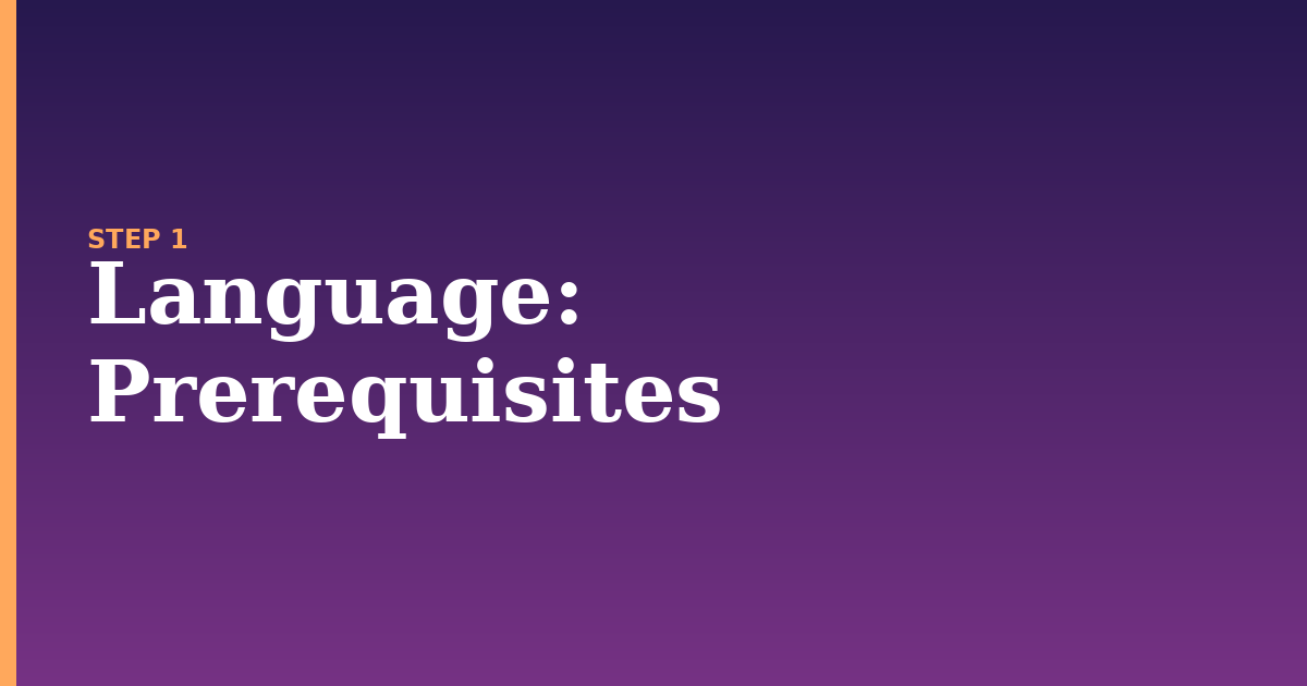 language illustration for: Prerequisites