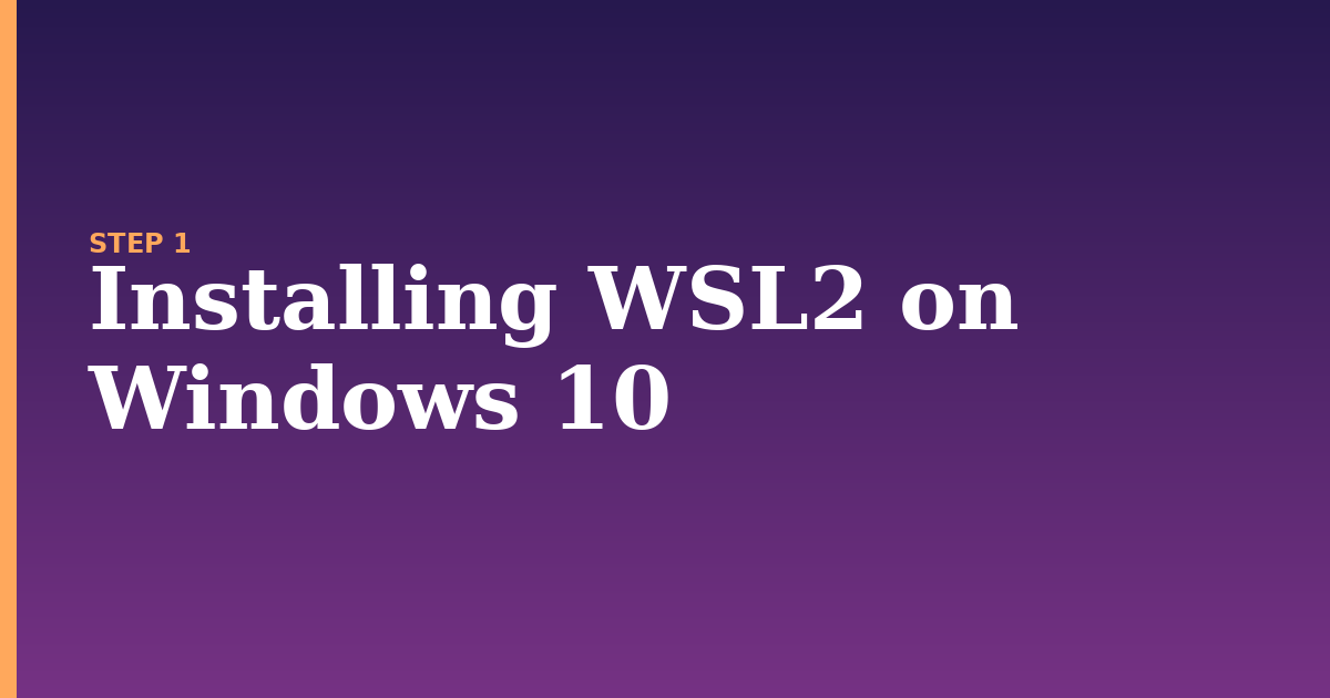 wsl illustration for: Installing WSL2 on Windows 10