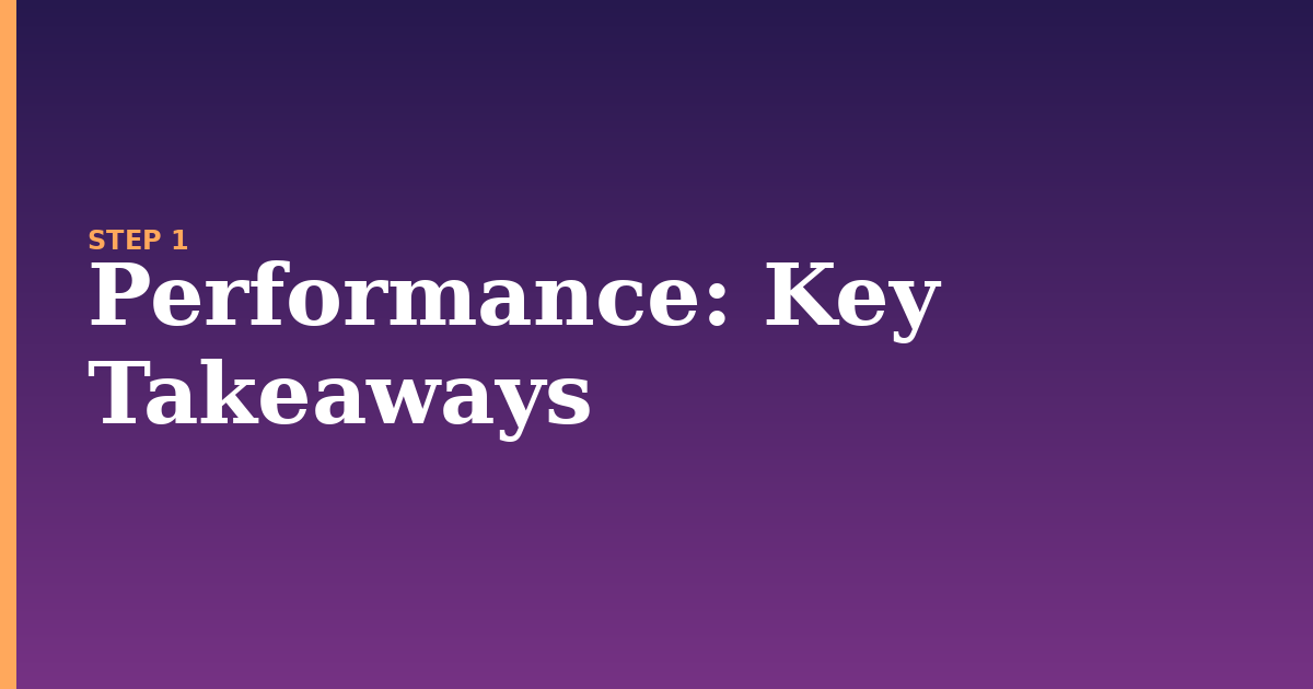 performance illustration for: Key Takeaways