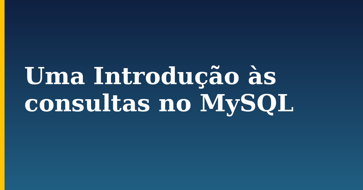 Uma Introdução às consultas no MySQL — step-by-step Linux tutorial on Progressive Robot