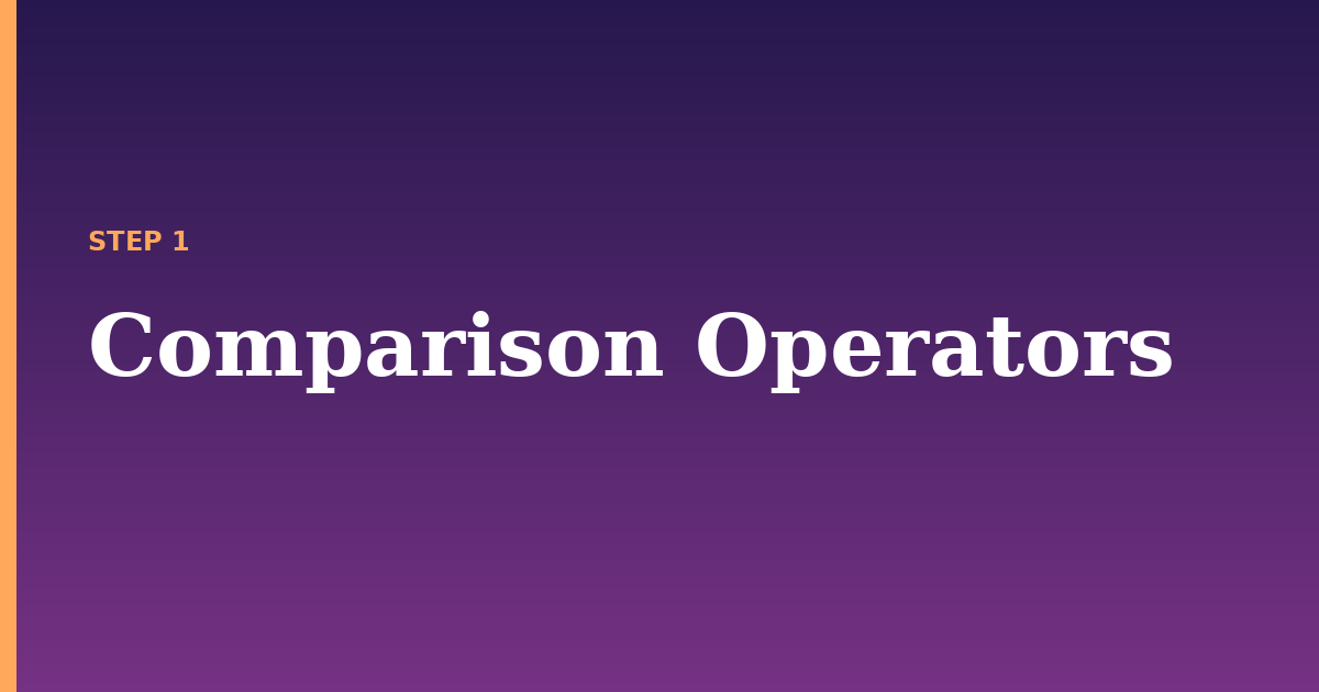 operators illustration for: Comparison Operators