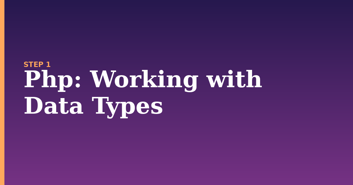php illustration for: Working with Data Types