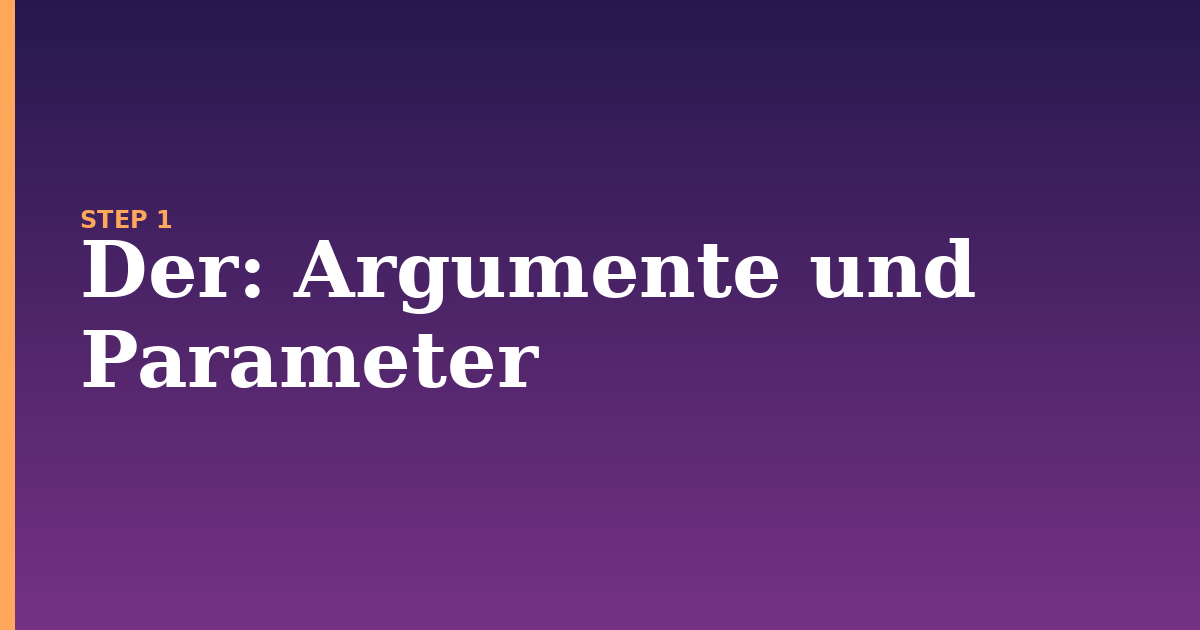 der illustration for: Argumente und Parameter