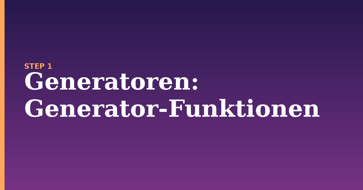 generatoren illustration for: Generator-Funktionen