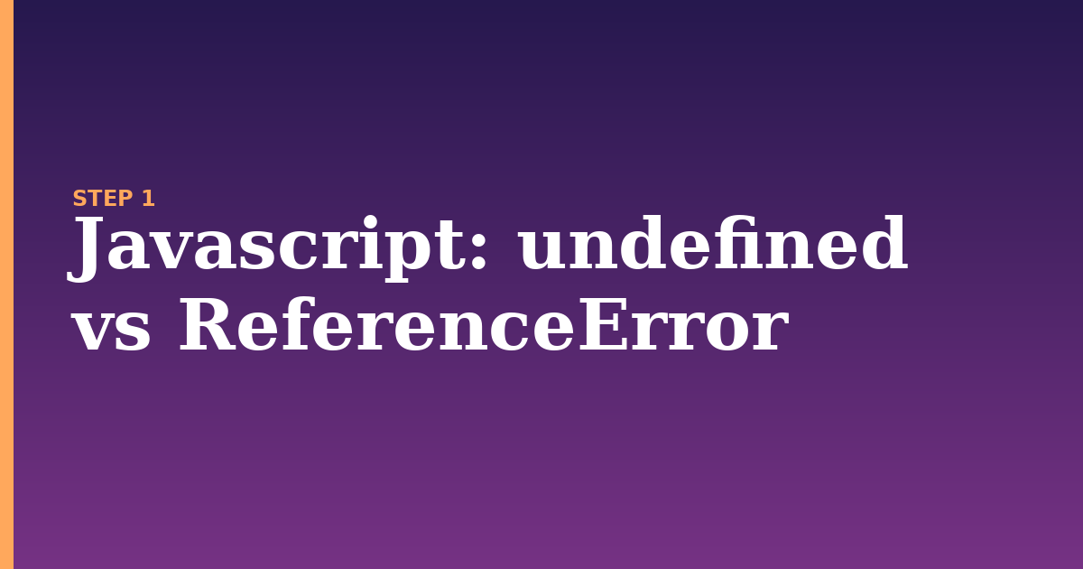javascript illustration for: undefined vs ReferenceError